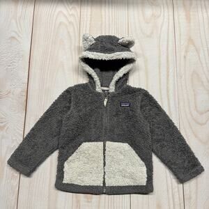 Patagonia Baby Toddler 3T Furry Friends Fleece Hoodie Toddler Bear Cub Ears